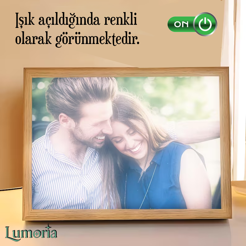 Kişiye Özel Işıklı Ahşap Tablo