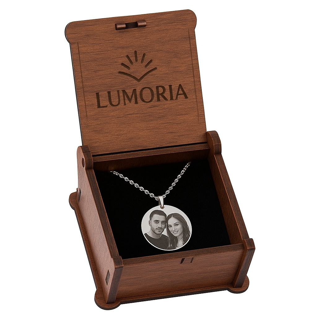 Kişiye Özel Lazer Fotoğraf Baskılı Kolye Renk Seçenekli